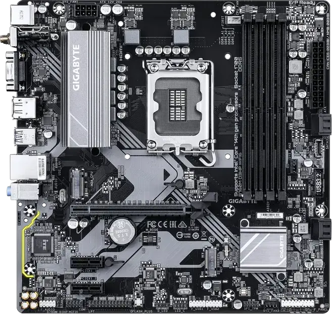 Placa de baza Gigabyte B760M D3HP WIFI6 Micro-ATX LGA1700 Intel B760 DDR5 5600MHz Max 192GB RAM PCIe 4.0 M.2 Wi-Fi 6 Bluetooth 5.3 HDMI DP VGA