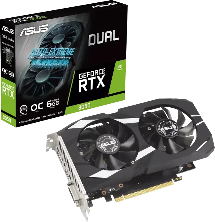 Placă Video ASUS DUAL-RTX3050-O6G, 6GB GDDR6 96bit