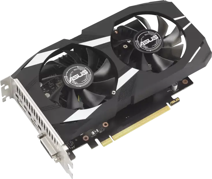ASUS Dual GeForce RTX 3050 Graphics Card DUAL-RTX3050-O6G, 6GB GDDR6, NVIDIA Ampere, OC Mode 1537 MHz, HDMI 2.1, DisplayPort 1.4a, Dual Fan Cooling