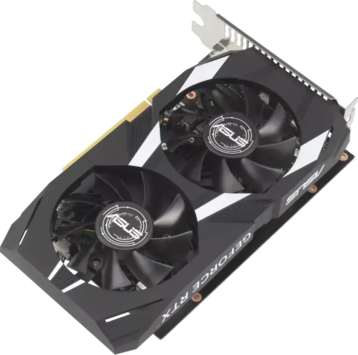 ASUS Dual GeForce RTX 3050 Graphics Card DUAL-RTX3050-O6G, 6GB GDDR6, NVIDIA Ampere, OC Mode 1537 MHz, HDMI 2.1, DisplayPort 1.4a, Dual Fan Cooling