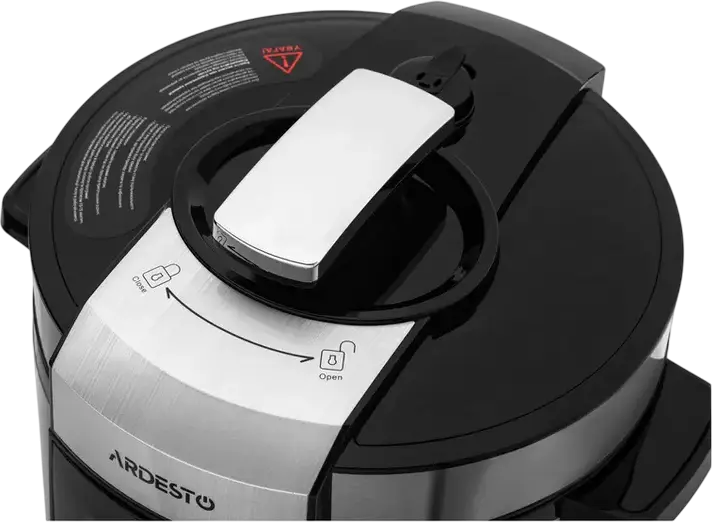 Ardesto MPC-P225 Electric Pressure Cooker Multicooker, 5L Cast Aluminum Non-Stick Bowl, 900W, 22 Automatic Programs, LED Touch Control, Silver/Black
