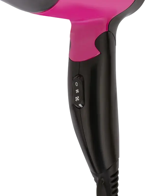 Maxwell MW-2007 Compact Hair Dryer 1200W, Foldable Handle, Cold Air Shot, Overheating Protection, 2 Temperature and Speed Settings with Concentrator Nozzle