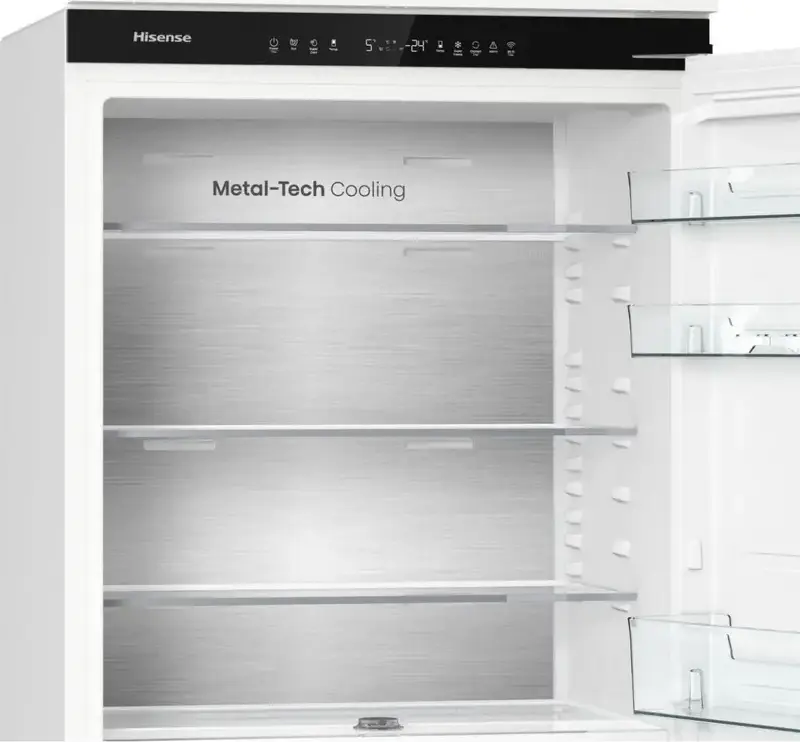 Hisense RB3B370SAWD1 Built-in Bottom Freezer Refrigerator, 377L, No Frost, Inverter Compressor, ConnectLife Smart Control, White, 193.6x69x54.5 cm