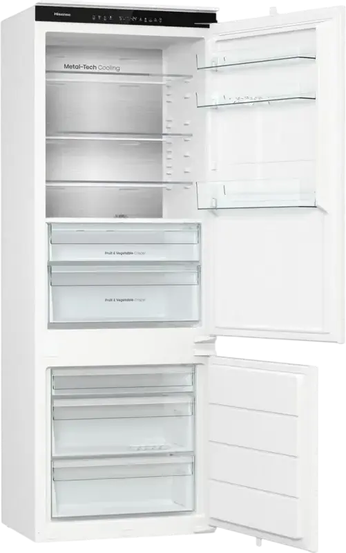 Hisense RB3B370SAWD1 Built-in Bottom Freezer Refrigerator, 377L, No Frost, Inverter Compressor, ConnectLife Smart Control, White, 193.6x69x54.5 cm