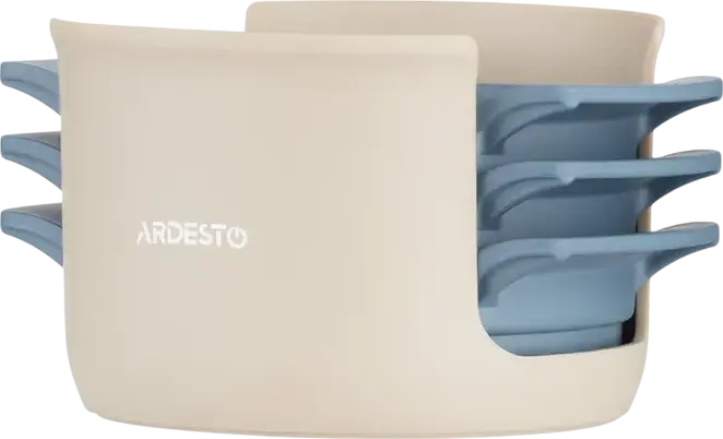 Ardesto AR1052B Gemini 3-in-1 Egg Slicer, Stainless Steel Blades, Silicone and Plastic Body, Dishwasher Safe