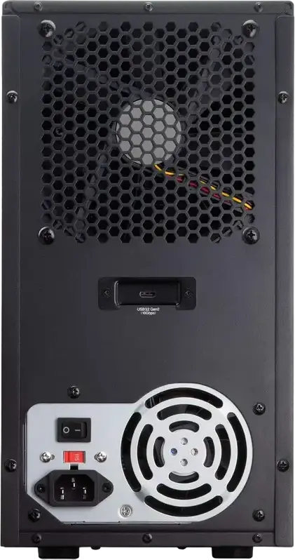 Cuib External HDD/SSD Century CRST1035U32CIS cu 10 Bay-uri, Interfața USB 3.2 Gen 2 SATA-3 pentru Discuri de 3.5" si 2.5", Carcasă Tower cu Ventilator