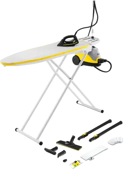 Karcher SI 4 EasyFix Iron Steam Ironing Station and Cleaner Hybrid, 2000W, 3.5 Bar, Integrated Ironing Board with Steam Suction, EasyFix Floor Nozzle