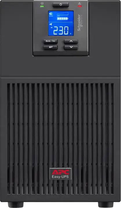 APC Easy UPS On-Line SRV Double-Conversion Tower UPS, 3000 VA, Pure Sine Wave, 230V, LCD Display, USB, RS232, EPO, Network Management Slot