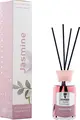 Tawrid Farah Collection Jasmine Reed Diffuser, 100 ml Glass Bottle Fragrance Oil with Reed Sticks and Decorative Collar, Made in Turkey