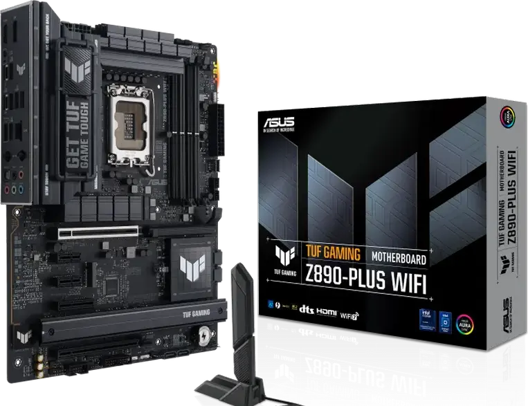 Placa de baza ASUS TUF GAMING Z890-PLUS WIFI LGA1851 Intel Z890 ATX DDR5 9066+ MT/s PCIe 5.0 Wi-Fi 7 Bluetooth 5.4 Thunderbolt 4 Intel Core Ultra Series 2