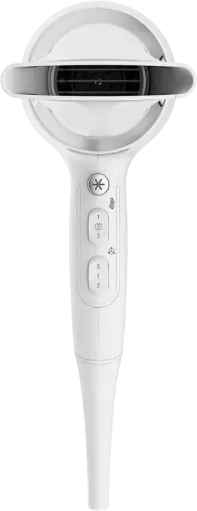 Fön Rowenta Powerline CV5930F0, 2400W, Alb, Funcție Ionic Booster, 3 Trepte de Temperatura și 2 Viteze, Tehnologie Effiwatts și Thermo Control, cu Difuzor și Concentrator
