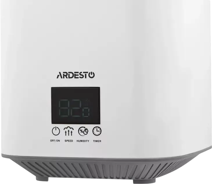 Ardesto USH-H-26W Ultrasonic Air Humidifier, 3.1L Top-Fill Tank, LCD Display with Hygrostat 40-90%, 3 Steam Modes, Timer, Auto Shut-off, White