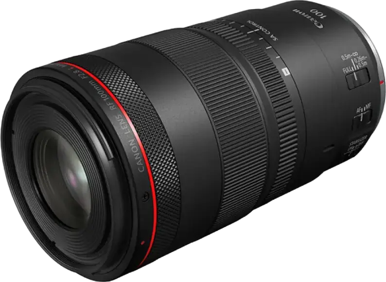 Obiectiv Canon RF 100mm f/2.8L Macro IS USM Telefoto Prime pentru Full Frame, Marire 1.4x, Autofocus Dual Nano USM, Stabilizare Imagine, Control SA, Etansare