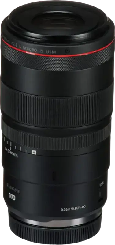 Obiectiv Canon RF 100mm f/2.8L Macro IS USM Telefoto Prime pentru Full Frame, Marire 1.4x, Autofocus Dual Nano USM, Stabilizare Imagine, Control SA, Etansare