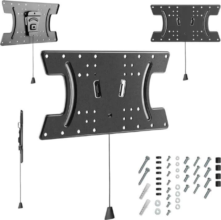 Suport TV de perete fix Gembird WM-65F-03 pentru ecrane 32-65 inch, VESA pana la 400x200mm, Suporta pana la 30kg, Profil Slim 22mm, Otel si Aluminiu