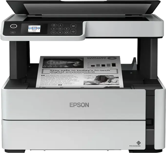 Epson EcoTank M2170 Monochrome Multifunction Ink Tank Printer, Print Scan Copy, PrecisionCore, Auto Duplex, Wi-Fi Ethernet, 20 ppm, Grey