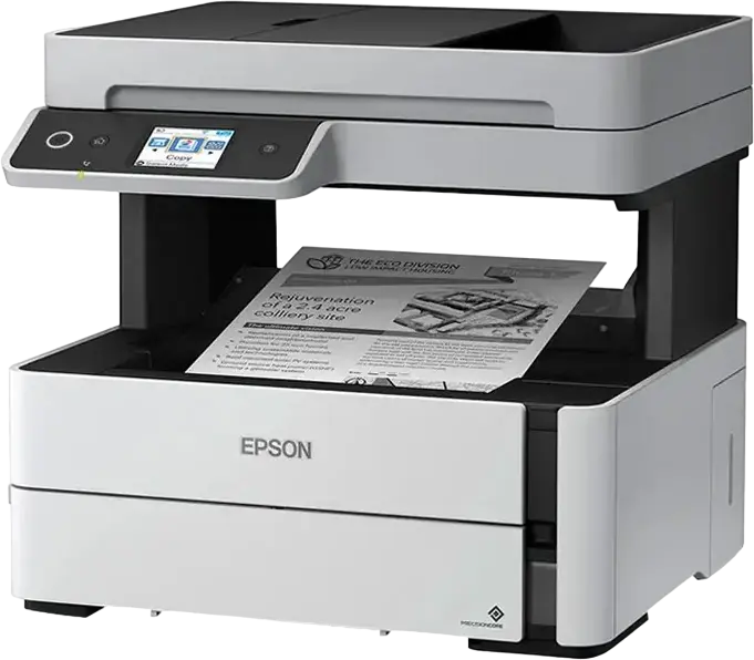 Epson EcoTank M2170 Monochrome Multifunction Ink Tank Printer, Print Scan Copy, PrecisionCore, Auto Duplex, Wi-Fi Ethernet, 20 ppm, Grey