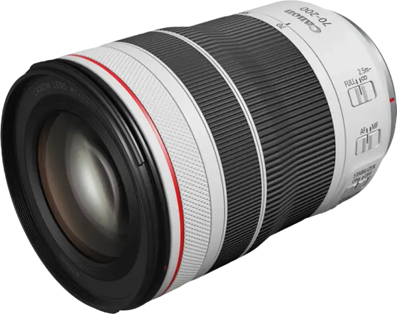 Obiectiv Telezoom Canon RF 70-200mm f/4 L IS USM pentru Full Frame, Dual Nano USM, Stabilizare Imagine 5 Trepte, Rezistenta la Intemperii, Filtru 77mm