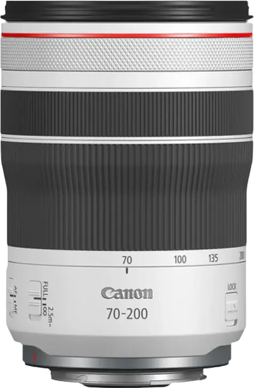 Obiectiv Telezoom Canon RF 70-200mm f/4 L IS USM pentru Full Frame, Dual Nano USM, Stabilizare Imagine 5 Trepte, Rezistenta la Intemperii, Filtru 77mm