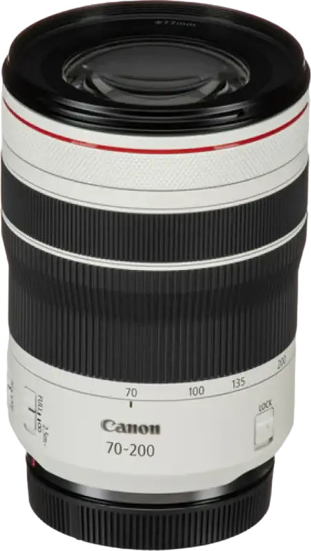 Obiectiv Telezoom Canon RF 70-200mm f/4 L IS USM pentru Full Frame, Dual Nano USM, Stabilizare Imagine 5 Trepte, Rezistenta la Intemperii, Filtru 77mm