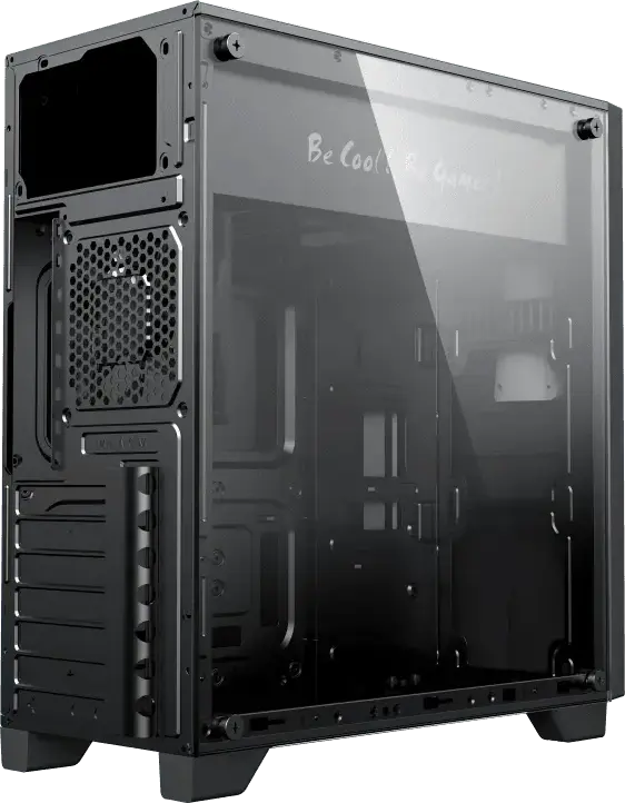 Gamemax Nova N5 Midi-Tower Gaming Case, Tempered Glass Side Panel, Mesh Front, ATX/M-ATX/ITX Support, ARGB Strip, 120mm FRGB Fan, Black