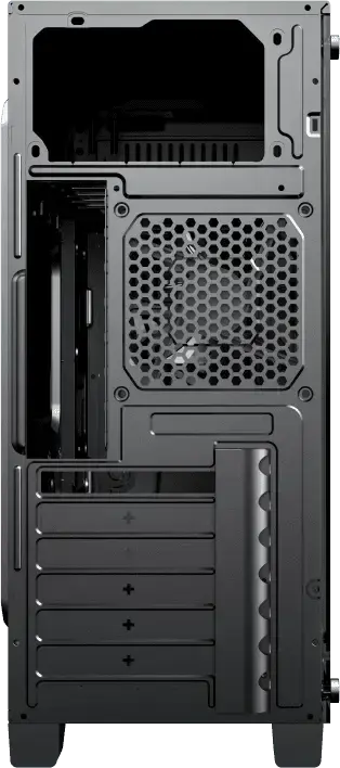 Gamemax Nova N5 Midi-Tower Gaming Case, Tempered Glass Side Panel, Mesh Front, ATX/M-ATX/ITX Support, ARGB Strip, 120mm FRGB Fan, Black