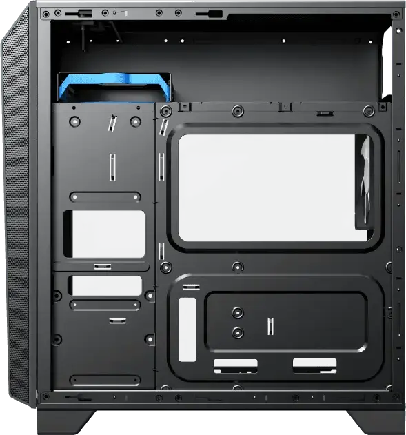 Gamemax Nova N5 Midi-Tower Gaming Case, Tempered Glass Side Panel, Mesh Front, ATX/M-ATX/ITX Support, ARGB Strip, 120mm FRGB Fan, Black