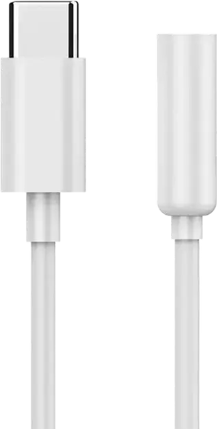 Cablexpert A-CM-3.5F-01 USB Type-C to 3.5mm 4-pin Female Audio Adaptor, Analog Interface for Audio and Microphone Support, White, 10 cm