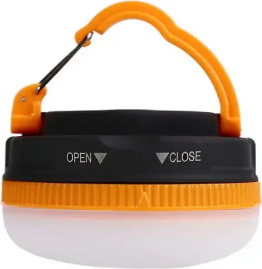 ChengR LED Camping Tent Lantern, 3W Battery Powered Bulb Lamp, IP43 Water Resistant, 3 Brightness Levels, ABS Plastic and Aluminum, 65x65x37mm