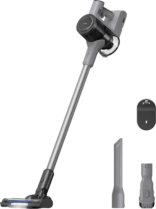 Mova S1 Cordless Stick Vacuum Cleaner, 350W Motor, 130 AW Suction, 60 Min Runtime, 5-Layer Filtration, LED Display, V-Shaped LED Brush, Grey