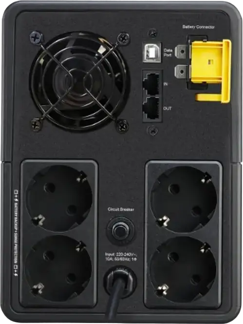 UPS APC Back-UPS BX2200MI-GR Line-Interactive 2200VA 1200W Tower, 4 Prize Schuko, Reglare Automata a Tensiunii AVR, Negru