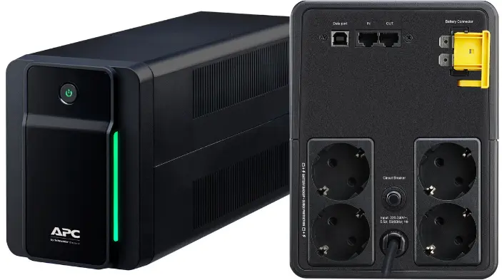 UPS APC Back-UPS BX2200MI-GR Line-Interactive 2200VA 1200W Tower, 4 Prize Schuko, Reglare Automata a Tensiunii AVR, Negru