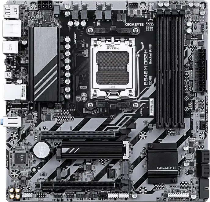 Placă de bază Gigabyte B840M DS3H, AM5, AMD B840, Micro-ATX