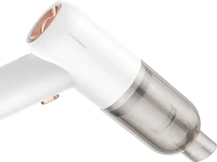 XO CZ007 Handheld Vacuum Cleaner, 1500 mAh Battery, 3.2 kPa Suction Power, 0.4L Dust Container, HEPA Filter, White, with Crevice Tool