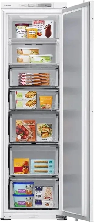 Congelator Încorporabil Samsung BRZ22700EWW, 218L, No Frost, SpaceMax, Digital Inverter, AI Energy Mode, Wi-Fi SmartThings, Alb, 177.5x54x55 cm