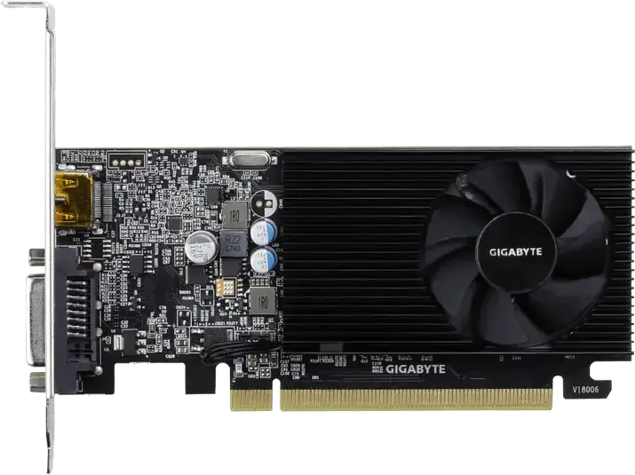 Gigabyte GV-N1030D4-2GL NVIDIA GeForce GT 1030 Graphics Card, 2GB DDR4, Low Profile, HDMI 2.0b, DVI-D, 4K Support, Active Cooling