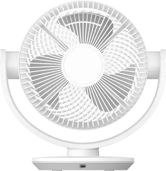 Xiaomi Smart Desktop Air Circulation Fan, White, 3D Automatic Oscillation, DC Inverter Motor, 100 Speed Levels via App, USB-C, 1180 m3/h Airflow