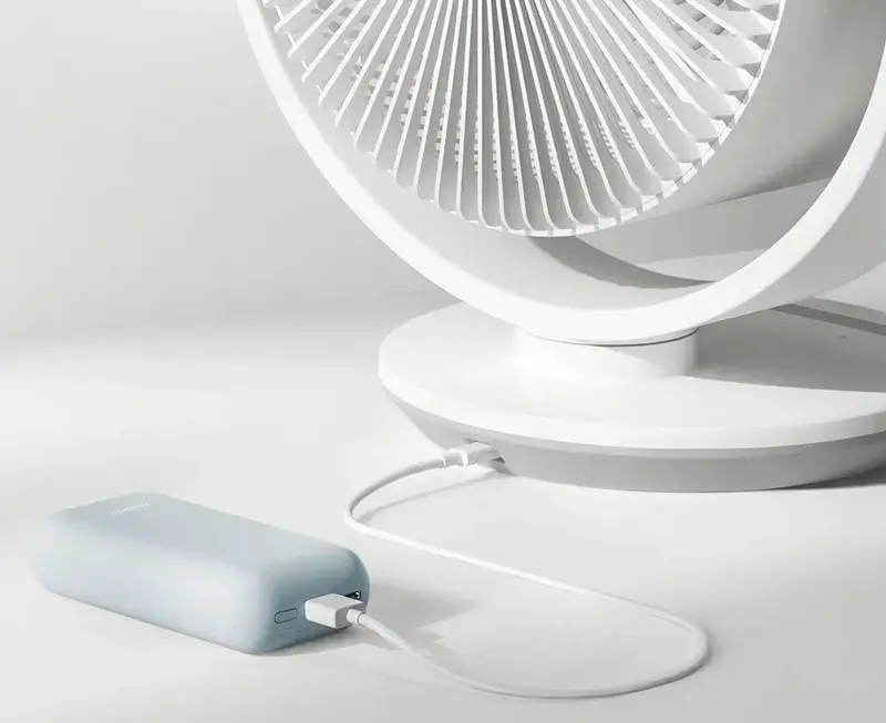 Xiaomi Smart Desktop Air Circulation Fan, White, 3D Automatic Oscillation, DC Inverter Motor, 100 Speed Levels via App, USB-C, 1180 m3/h Airflow