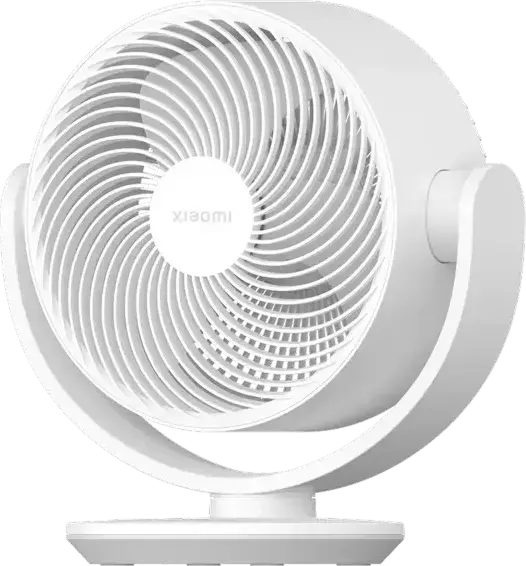 Xiaomi Smart Desktop Air Circulation Fan, White, 3D Automatic Oscillation, DC Inverter Motor, 100 Speed Levels via App, USB-C, 1180 m3/h Airflow