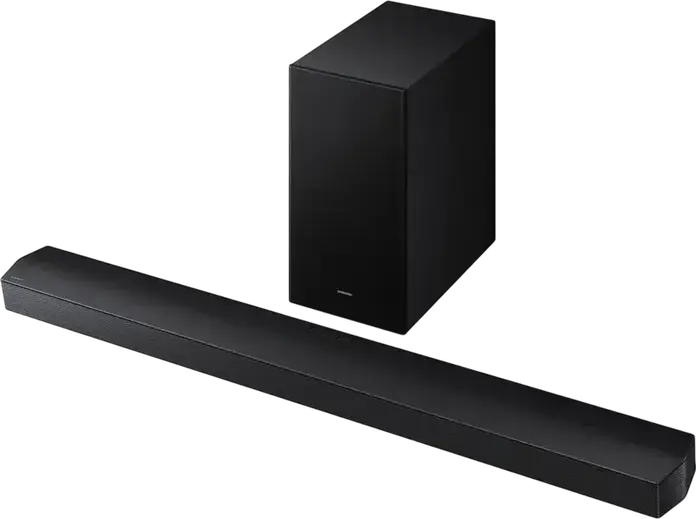 Samsung HW-B450 2.1 Channel Soundbar with Wireless Subwoofer, 300W RMS, Bluetooth, HDMI, Optical, Bass Boost, Voice Enhance, Black