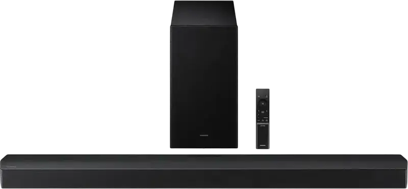 Samsung HW-B450 2.1 Channel Soundbar with Wireless Subwoofer, 300W RMS, Bluetooth, HDMI, Optical, Bass Boost, Voice Enhance, Black