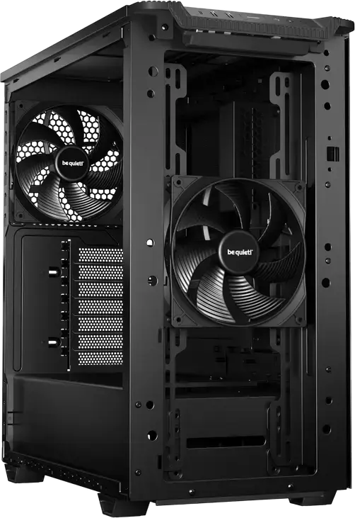 be quiet! Pure Base 501 Airflow Midi-Tower Case, Black, ATX/M-ATX/Mini-ITX, Mesh Front, 2x 140mm PWM Fans, 360mm Radiator Support, Vertical GPU Slots