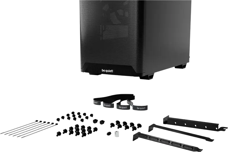 be quiet! Pure Base 501 Airflow Midi-Tower Case, Black, ATX/M-ATX/Mini-ITX, Mesh Front, 2x 140mm PWM Fans, 360mm Radiator Support, Vertical GPU Slots