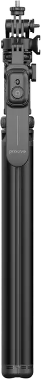 Proove Elevate X Selfie Stick and Tripod Hybrid, 205.5 cm Max Length, Aluminum Alloy & ABS, Integrated Tripod Base with Remote Control, Black