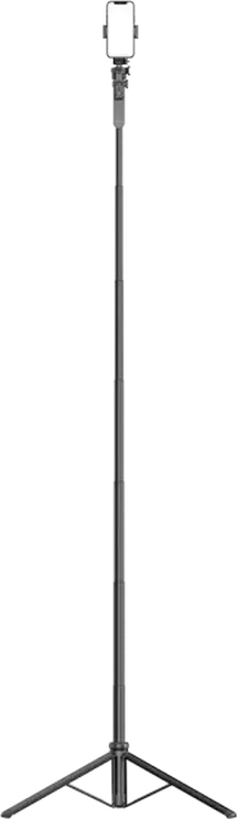 Proove Elevate X Selfie Stick and Tripod Hybrid, 205.5 cm Max Length, Aluminum Alloy & ABS, Integrated Tripod Base with Remote Control, Black