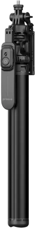 Proove Elevate X Selfie Stick and Tripod Hybrid, 205.5 cm Max Length, Aluminum Alloy & ABS, Integrated Tripod Base with Remote Control, Black