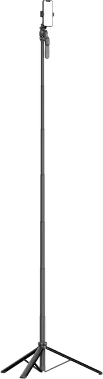 Proove Elevate X Selfie Stick and Tripod Hybrid, 205.5 cm Max Length, Aluminum Alloy & ABS, Integrated Tripod Base with Remote Control, Black