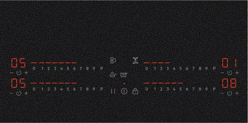 AEG NII64B30AZ 8000 Sense Boil+Fry Built-in Induction Hob, SaphirMatt Vitroceramic Surface, 4 Zones, Bridge Function, PowerBoost, Black, 61x52 cm