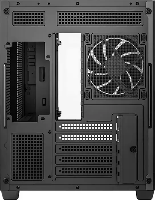 Deepcool CG330 3F Midi-Tower Case, Panoramic Tempered Glass, Dual-Chamber, Micro-ATX/ITX, 3 ARGB Fans, Black, Steel and ABS