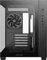 Deepcool CG330 3F Midi-Tower Case, Panoramic Tempered Glass, Dual-Chamber, Micro-ATX/ITX, 3 ARGB Fans, Black, Steel and ABS